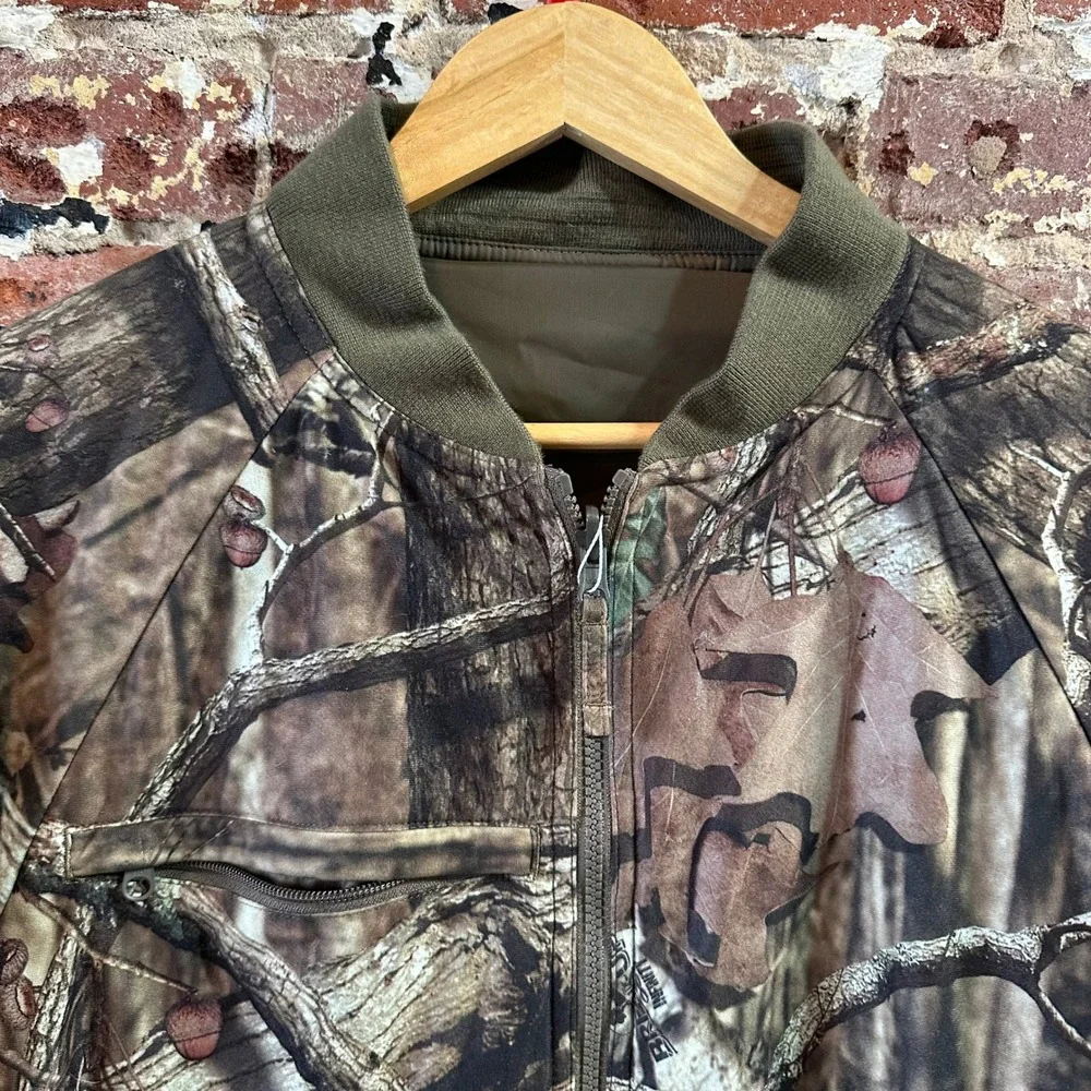 Cabela's Youth XL Camo Hunting Jacket Reversible Brown Full Zip